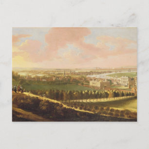 London från Greenwich Backe, c.1680 (olja på canva Vykort