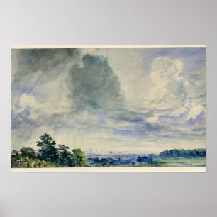 London från Hampstead Heath (John Constable) Poster