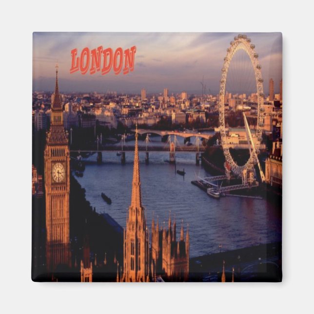 London Fridge Magnet Souvenir (Framsidan)