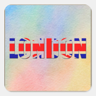 London Fyrkantigt Klistermärke