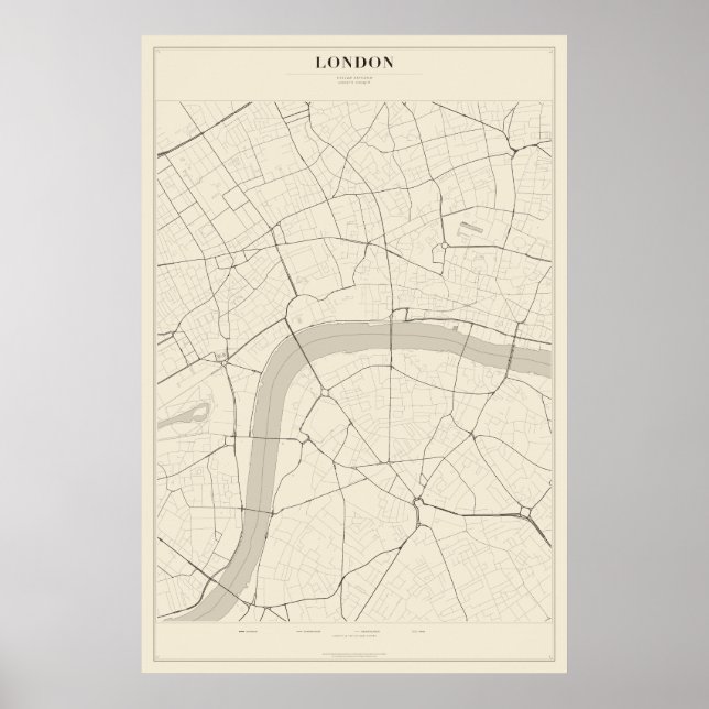 London Gatukartaaffisch Poster (Framsidan)