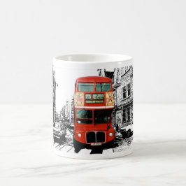 London gåvamugg med den röda bussen kaffemugg