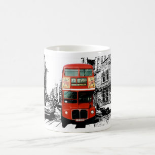 London gåvamugg med den röda bussen kaffemugg