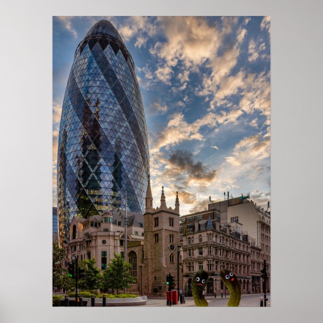 London Gherkins Poster (Framsidan)