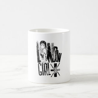 London Girl United Union Jack Black Kaffemugg
