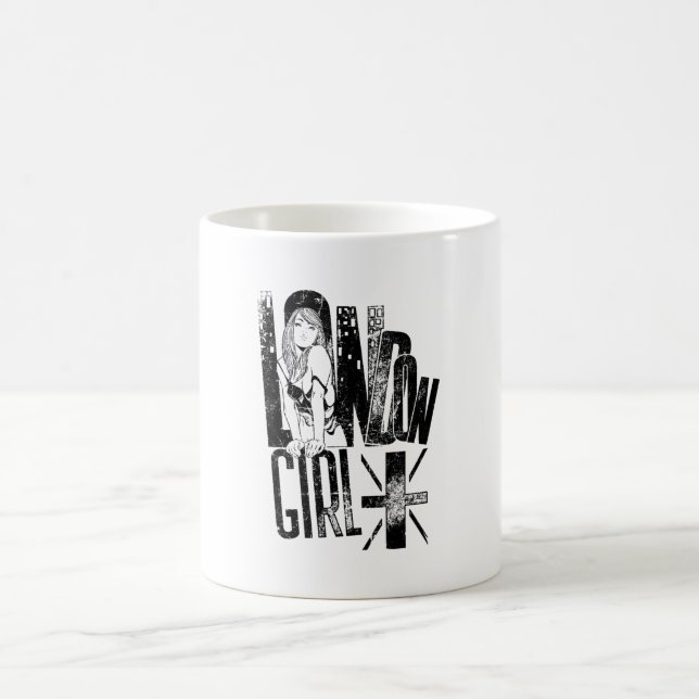 London Girl United Union Jack Black Kaffemugg (Center)