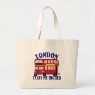 London Goes Higher Funny Travel Tecknad Buss Jumbo Tygkasse