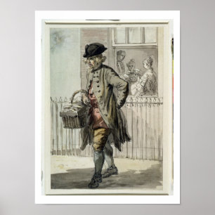 London Gråter: A Muffin Man, c.1759 (w/c on papper Poster