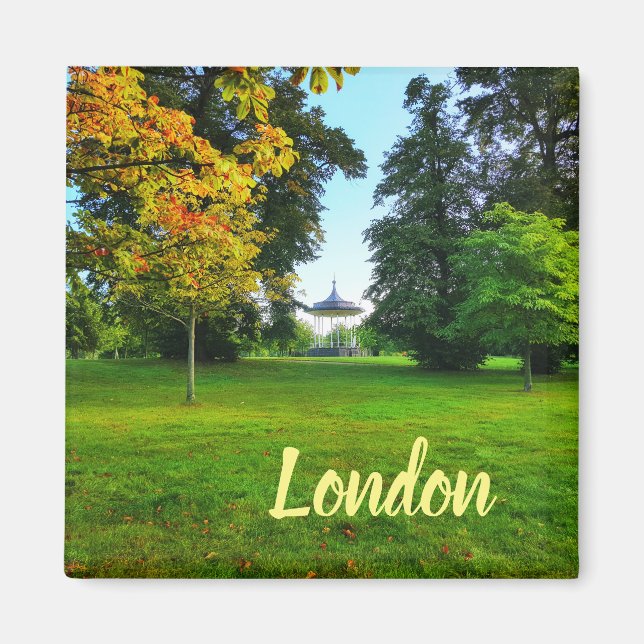 London Green Park Landskap Höst Magnet (Framsidan)