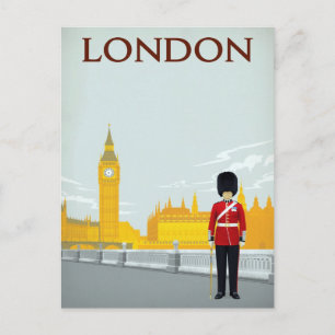 London Guard & Big Ben Vintage Konst Vykort