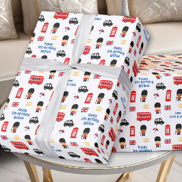 London Guards Buss Namn Boy Birthday Presentpapper