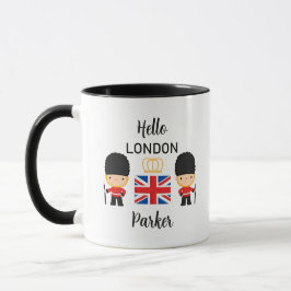 London Guards Namn Monogram British England Mugg