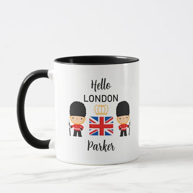 London Guards Namn Monogram British England Mugg (Vänster)
