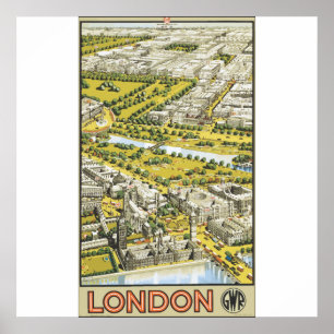 London Gwr, vintage Poster