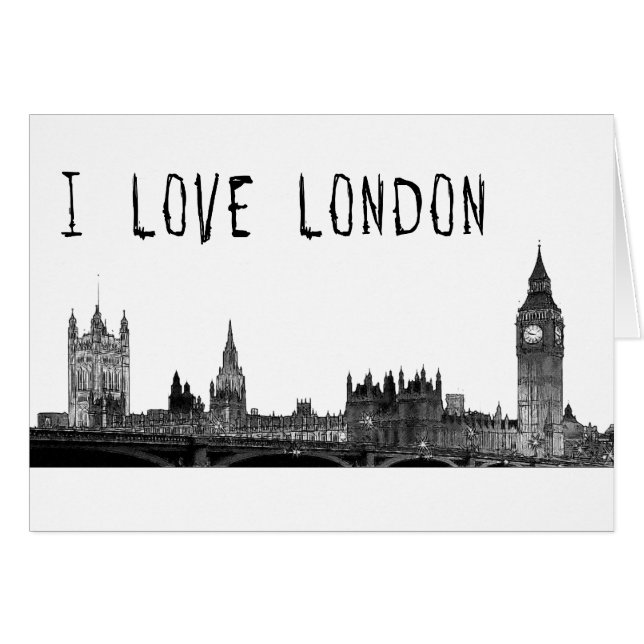 London Hälsningskort (Framsidan Horizontal)