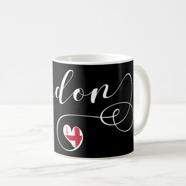 London Heart Mugg, England Kaffemugg (Framsida höger)