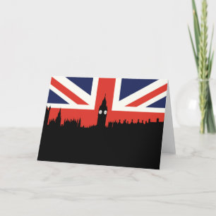 London horisont   den brittiska flagga kort