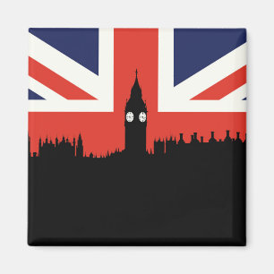 London horisont den brittiska flagga magnet