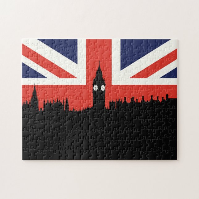 London horisont | den brittiska flagga pussel (Horisontell)