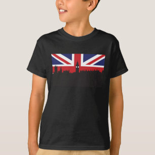 London horisont den brittiska flagga t shirt