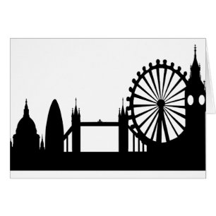 London horisont hälsningskort