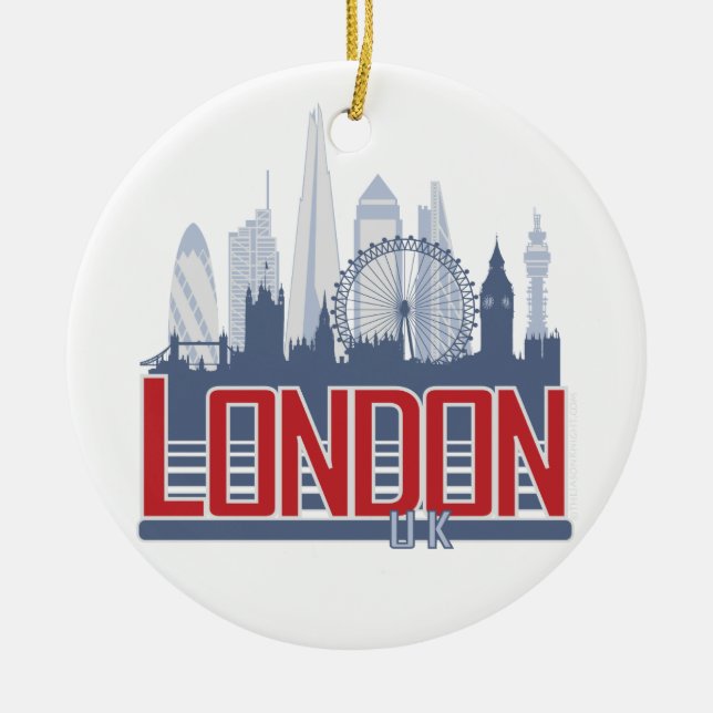 London horisont julgransprydnad keramik (Framsidan)