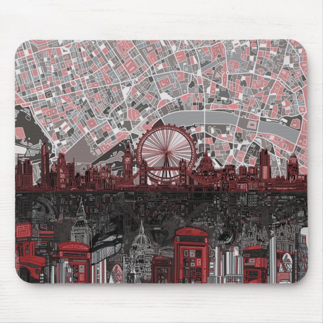 london horisontabstrakt musmatta (Framsidan)