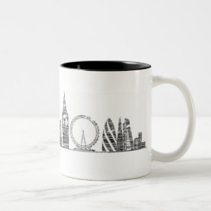 London horisontmugg Två-Tonad mugg