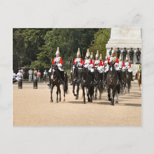 London, Household Cavalry, Changthe Guard Vykort (Framsida)