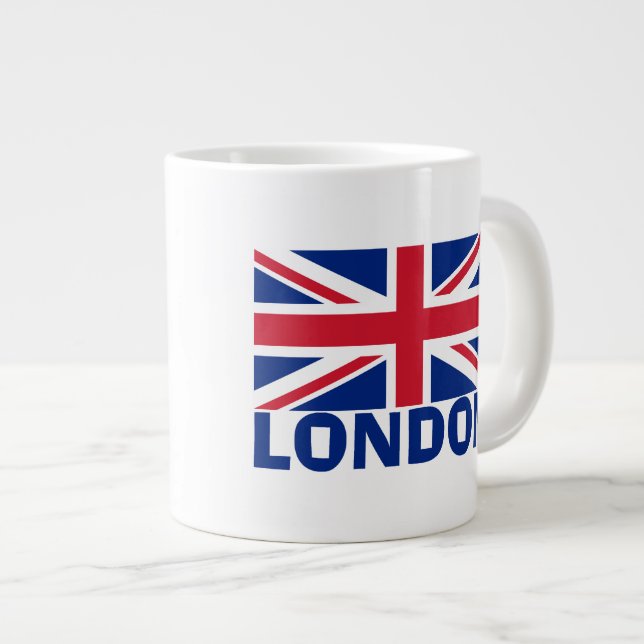 London i Blue Jumbo Mugg (Framsida höger)