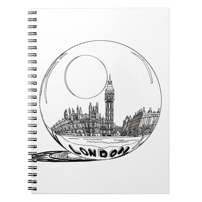 London i ett glas boll . anteckningsbok (Framsidan)