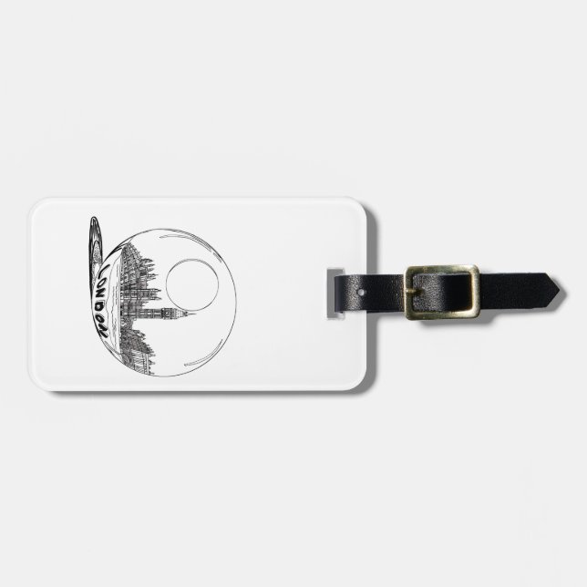 London i ett glas boll . bagagebricka (Horisontell Framsida)