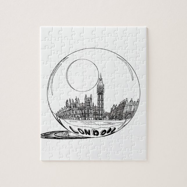 London i ett glas boll . pussel (Vertikal)