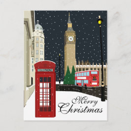 London i julafton Helgdag Postcard Helg Vykort
