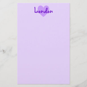 London i Lila Brevpapper