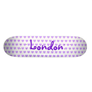 London i Lila Mini Skateboard Bräda 18,7 Cm