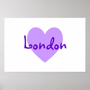 London i Lila Poster