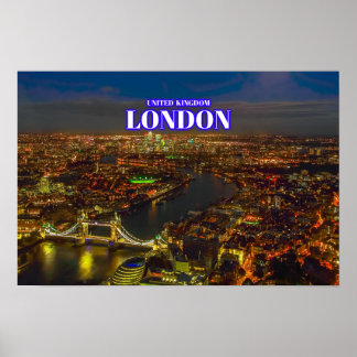 London i natt - Förenade kungariket Poster