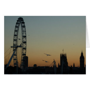 London i sunset hälsningskort