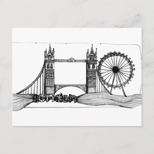 London i tangles vykort (Framsida)