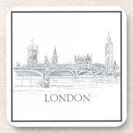 London Iconic Skyline Sketch Underlägg