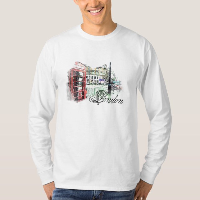 London illustrerade tee shirt (Framsida)