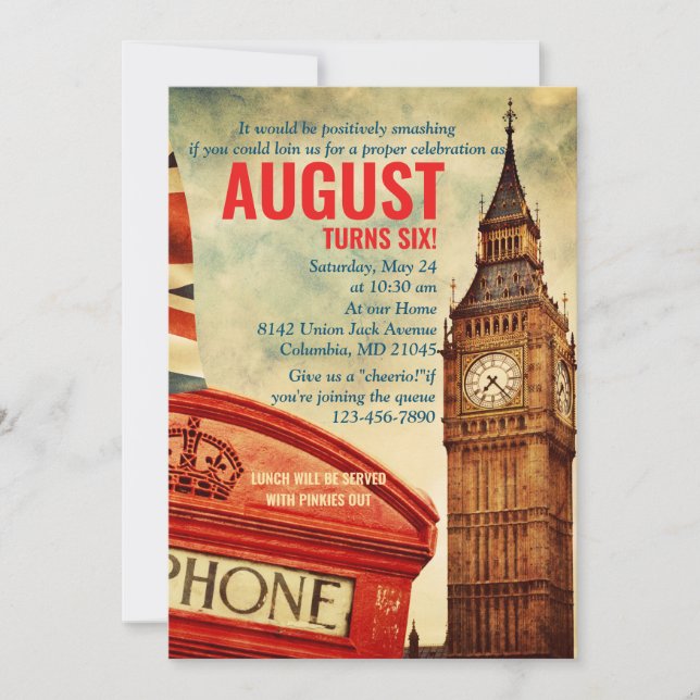 London inbjudan (Framsida)