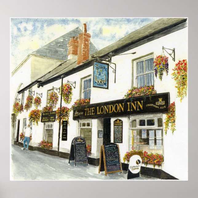 "London Inn (Padstow)" Poster (Framsidan)