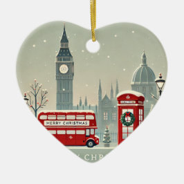 London jul | Big Ben & Festiva London Julgransprydnad Keramik