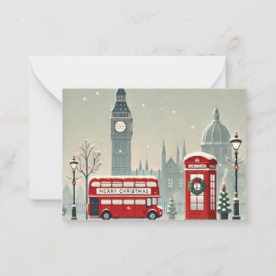 London-jul Big Ben & Festive London Anteckningskort