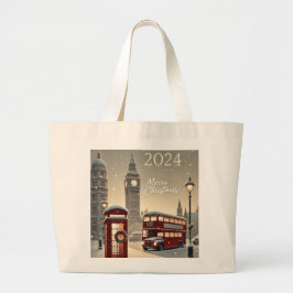 London-jul | Big Ben & Festive London Jumbo Tygkasse