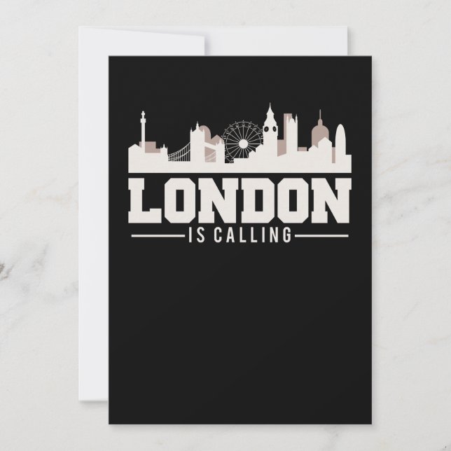 London kallar UK Skyline Inbjudningar (Framsida)