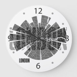 London Karta Clock Stor Klocka