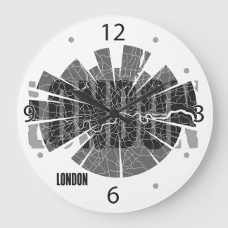 London Karta Clock Stor Klocka